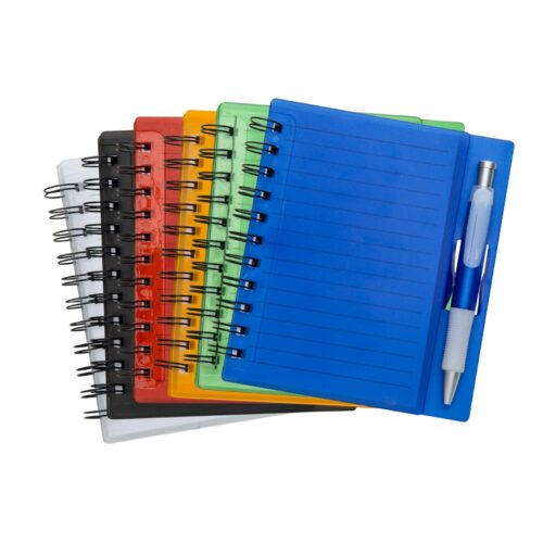 11193 - Caderno Plástico com Caneta Tam.16x14