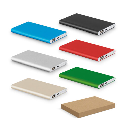 SP57344 - Bateria portátil slim em alumínio 100% reciclado (4.000 mAh)