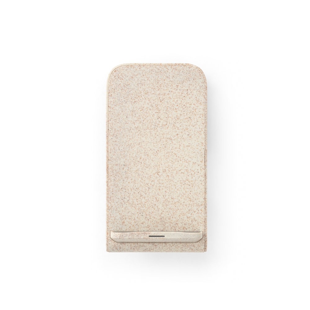 SP-57932 - Suporte para celular com carregador por indução super-rápido (15W), em fibra de palha de trigo e ABS - Imagem 4