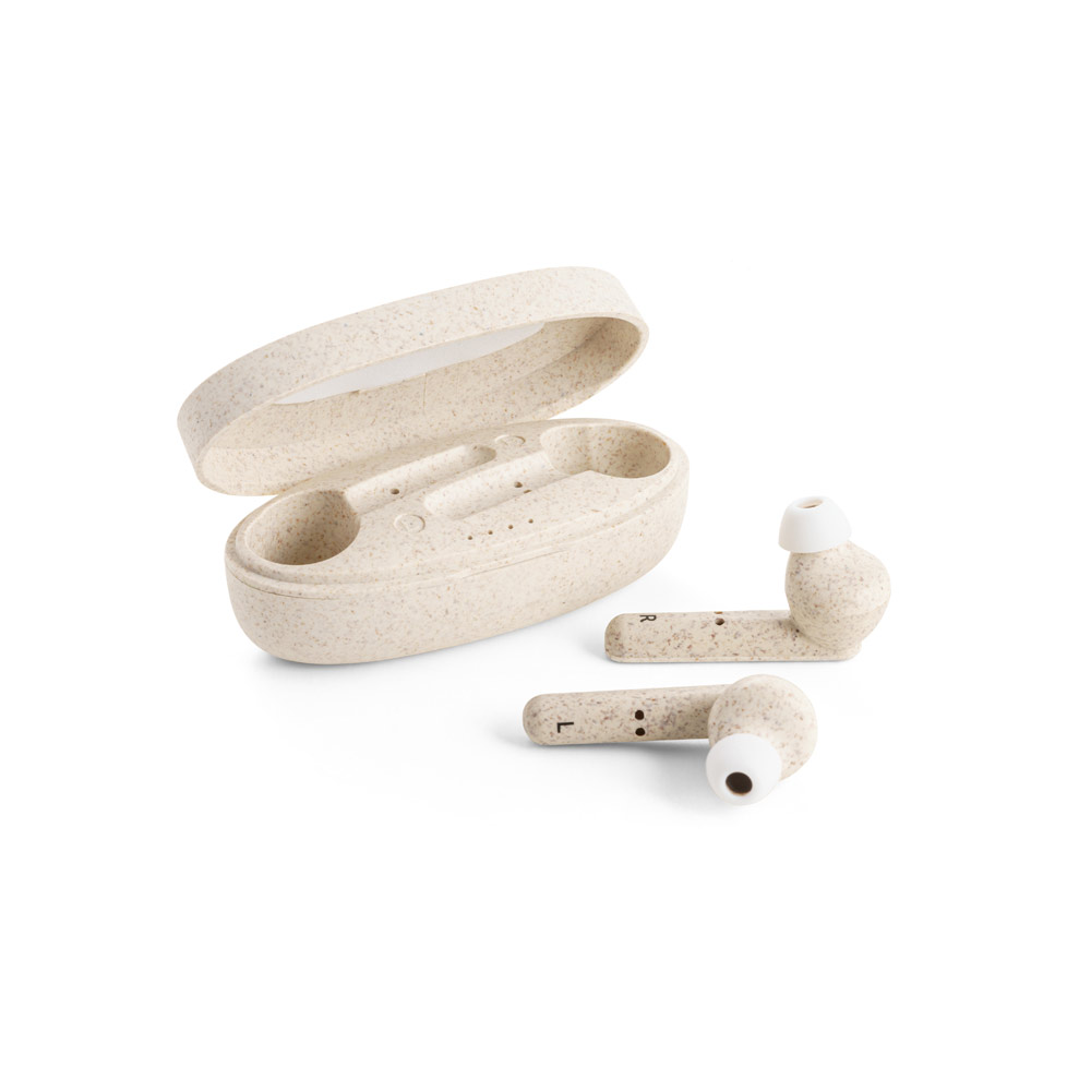 SP57938 - Fones de ouvido True Wireless em fibra de palha de trigo e PP - Imagem 6