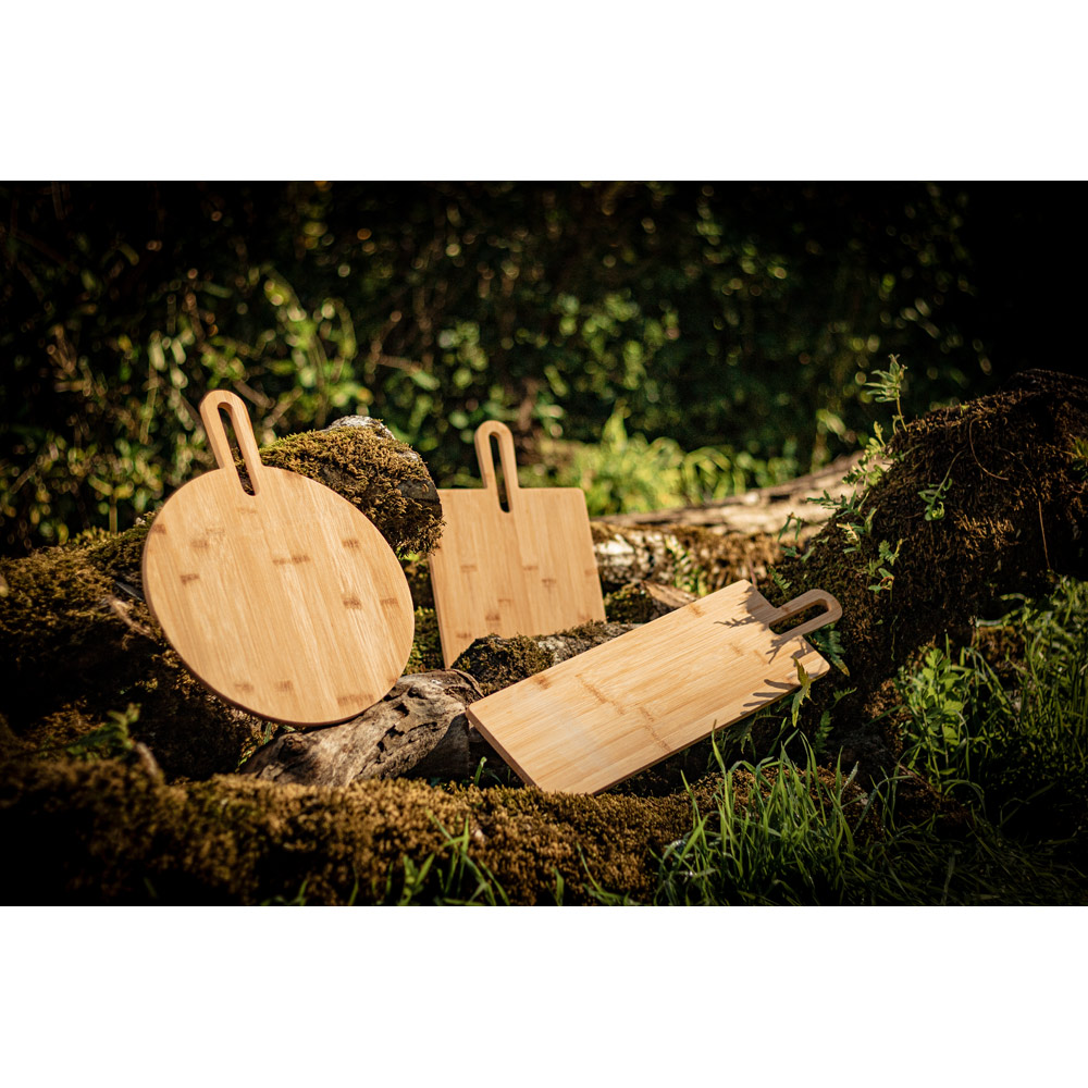 SP94260 - Tábua de servir aperitivos em bambu com pega - Imagem 10