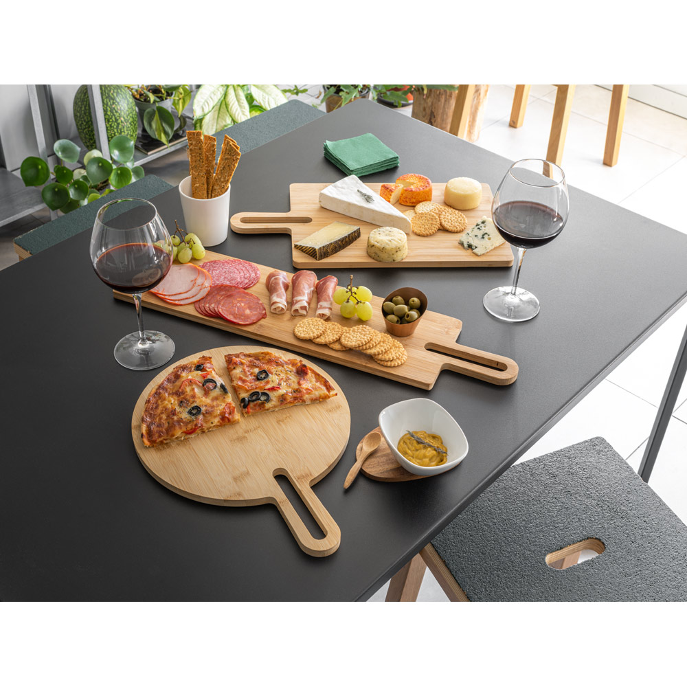 SP94260 - Tábua de servir aperitivos em bambu com pega - Imagem 9