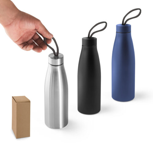 SP94271 - Squeeze em aço inox 90% reciclado de parede simples (710 mL)