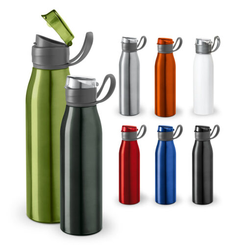 SP94631 - Squeeze em alumínio com tampa flip flop em AS e PP (650 mL)