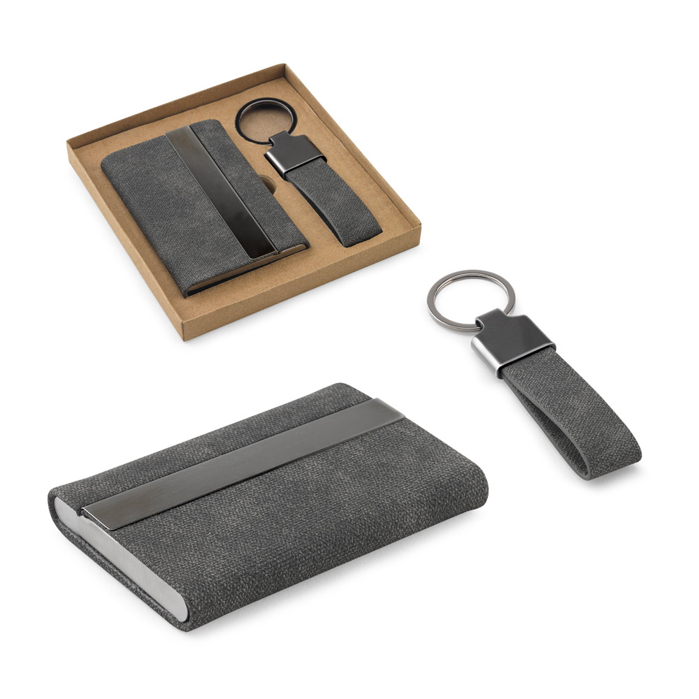 SP95100 - Conjunto composto em metal e poliéster 30% reciclado
