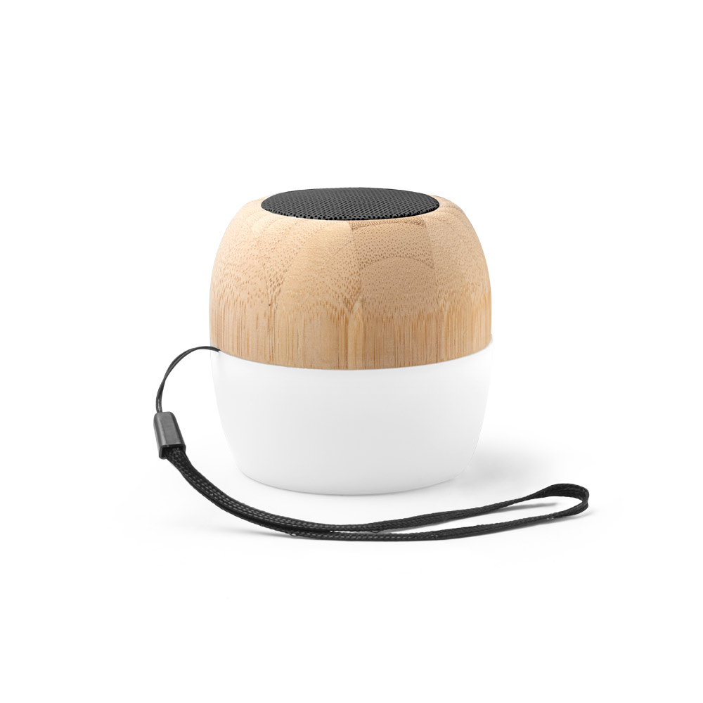 SP97124 - Caixa de som portátil em bambu e PP - Imagem 4