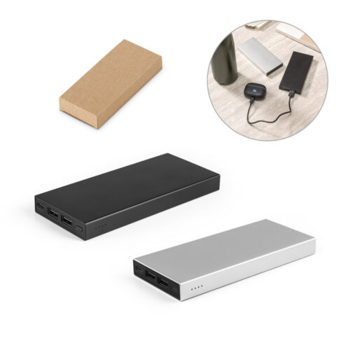 SP97165 - Bateria portátil em alumínio 100% reciclado (10.000 mAh)