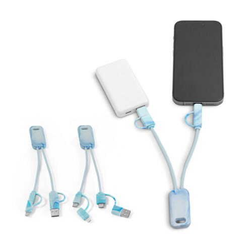 SP-97191 - Cabo USB super-rápido 6 em 1 em PET 100% reciclado