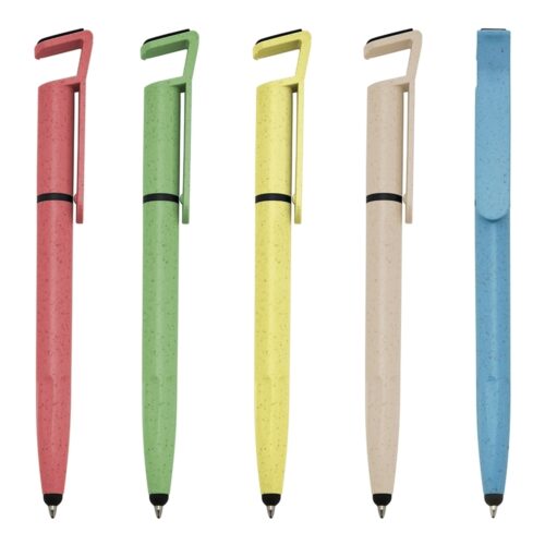 00708T - Caneta Fibra de Bambu Touch com Suporte