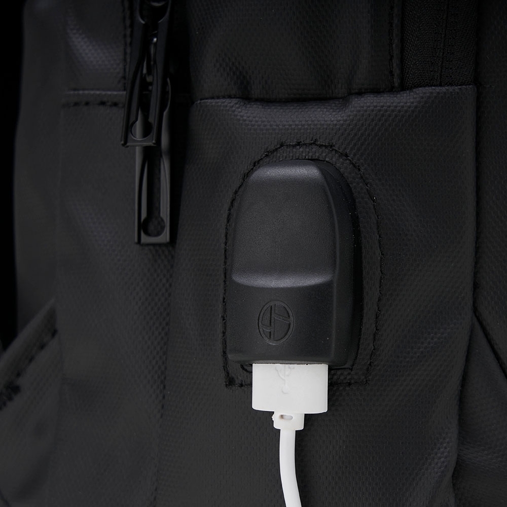 01901B - Mochila Couro Sintético USB 22L - Imagem 9