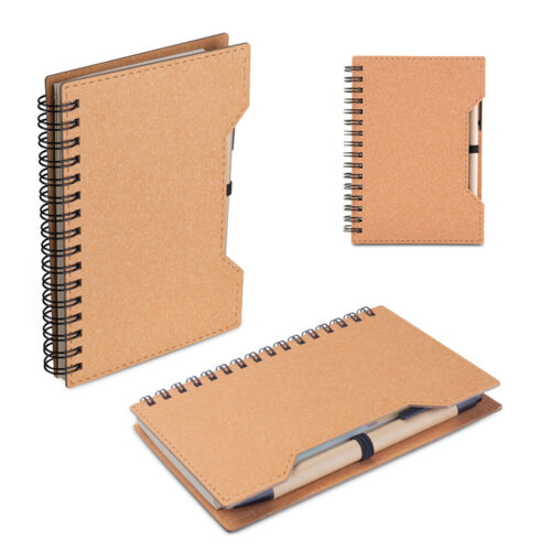 CAD460 - Kit composto por caderno com capa em papelão - 14,5x11cm