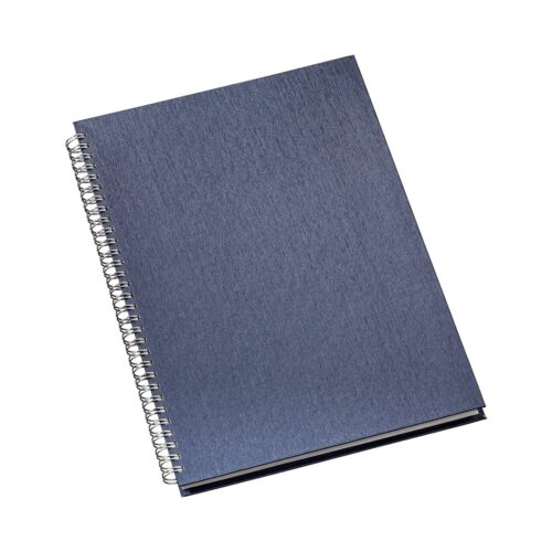 LU-CORP301L - Caderno Grande Permanente Capa Metalizada Lisa Azul 195mm X 270mm