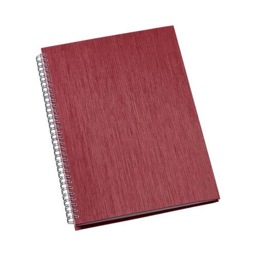 LU-CORP305L - Caderno Grande Permanente Capa Metalizada Lisa Vermelho 195mm X 270mm