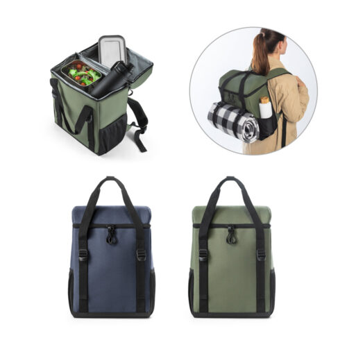SP-92099 - Mochila térmica almofadada em ripstop poliéster reciclado 600D com interior forrado em PEVA 16 L