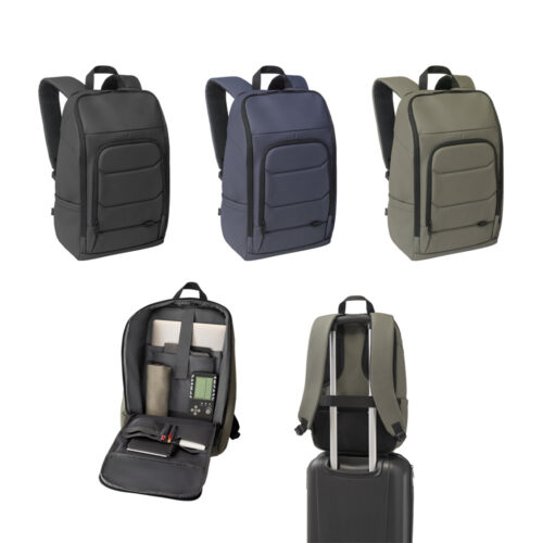 SP92193 - Mochila para notebook (16") em poliéster reciclado 600D de alta densidade, com revestimento resistente à água (19 L)