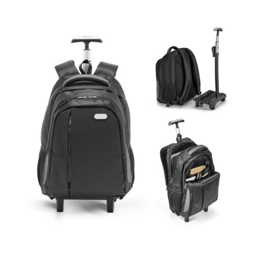 SP92293 - Mochila trolley para notebook (17'') em Nylon 999 impermeável com 2 rodas e sistema de proteção integrado (30 L)
