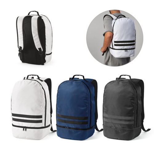 SP92334 - Mochila em poliéster reciclado 290T e sarja com compartimento para sapatos (25 L)