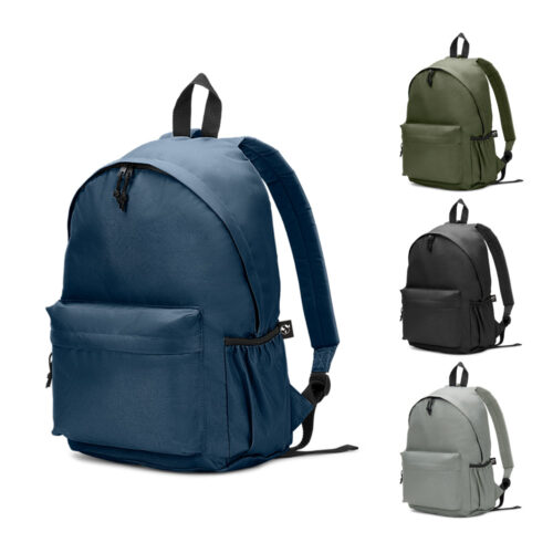 SP92375 - Mochila em poliéster reciclado 600D com bolso frontal espaçoso (20 L)