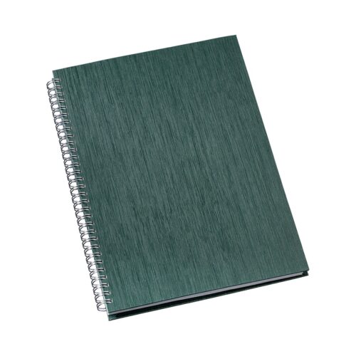 LU-CORP304L - Caderno Grande Permanente Capa Metalizada Lisa Grafite 195mm X 270mm