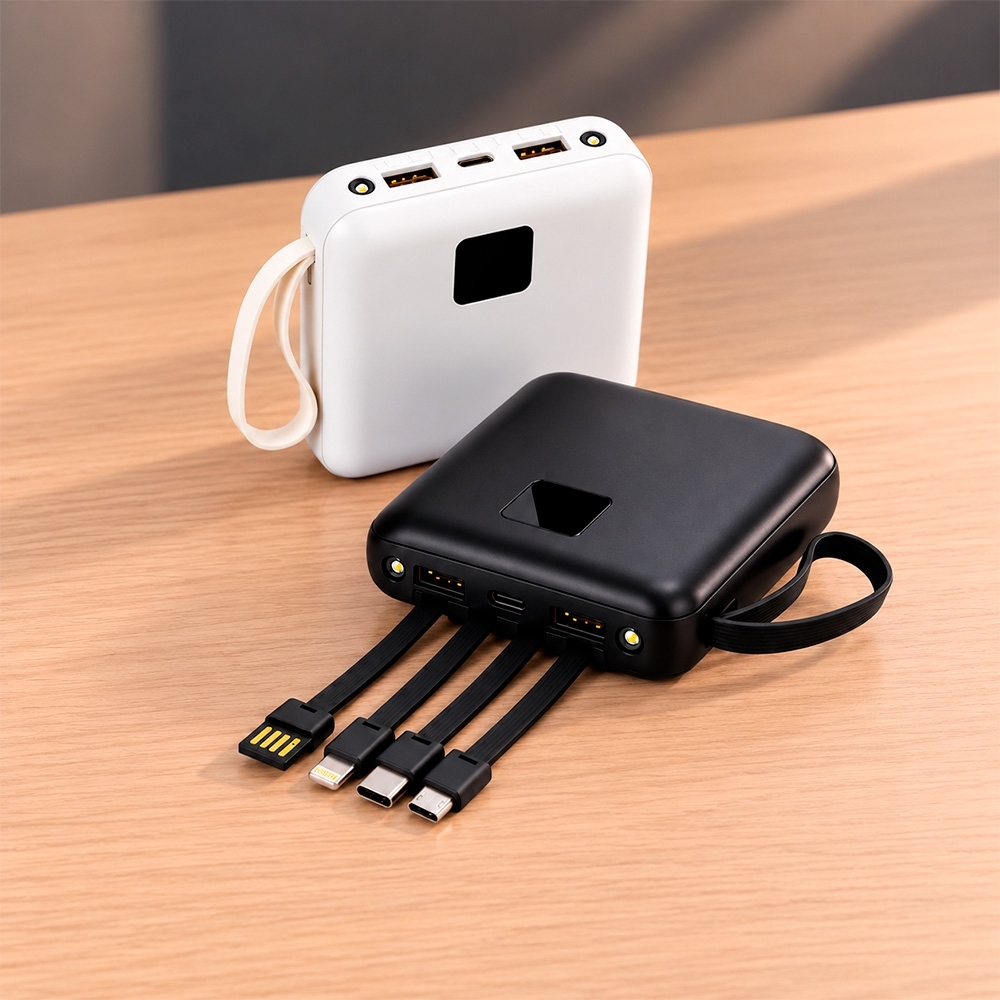 X-09449 - Power Bank 10.000mAh com Lanterna e Multissaídas