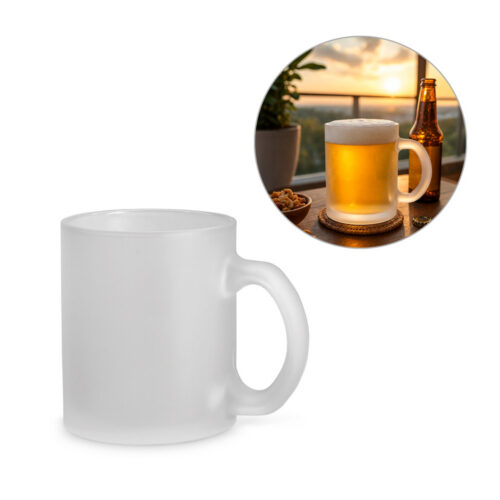 SP-94398 - Caneca em vidro com efeito fosco (530 mL)