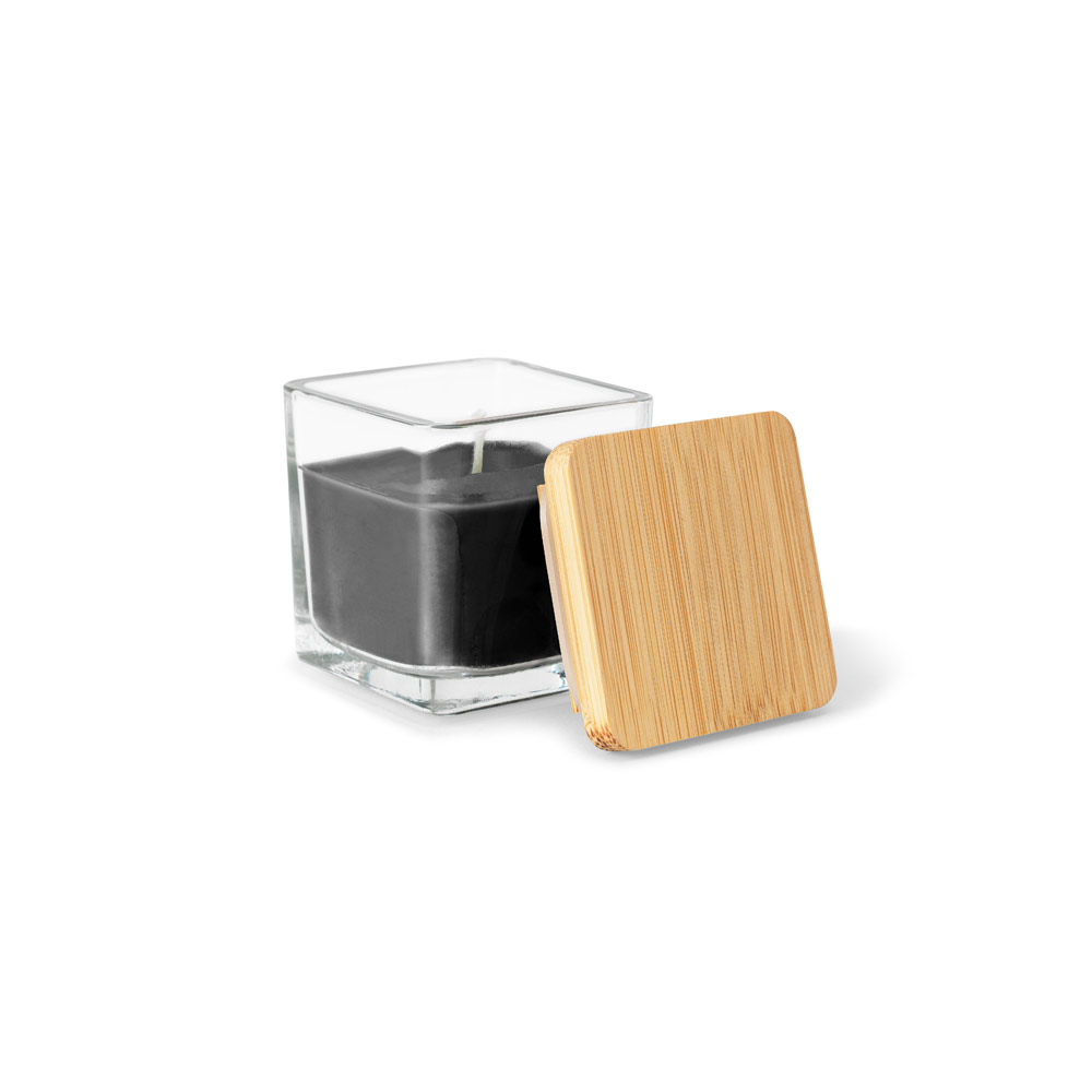 SP-95096 - Vela aromática, de 50 g., em copo de vidro com tampa em bambu - Imagem 2